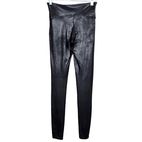 SPANX SPANXshape Black Faux Leather High Waisted Leggings Women's Size Small - Picture 4 of 15